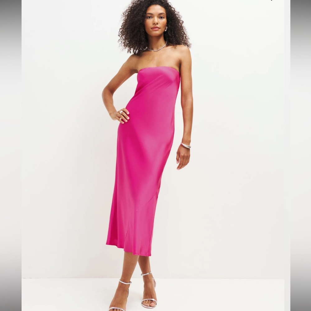 Reformation Joanna dress in Flambé